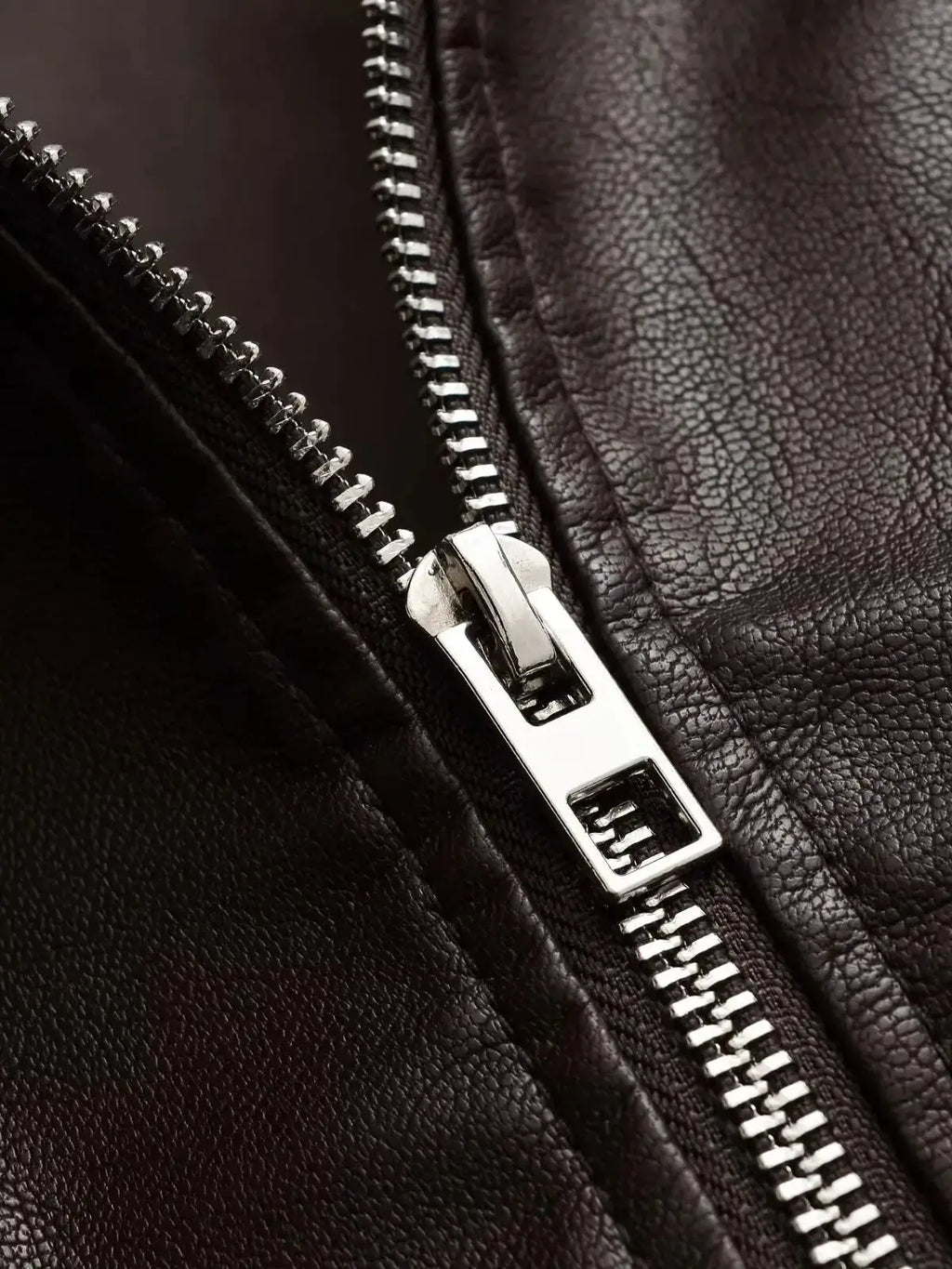 Bomber oversize à col chemise marron