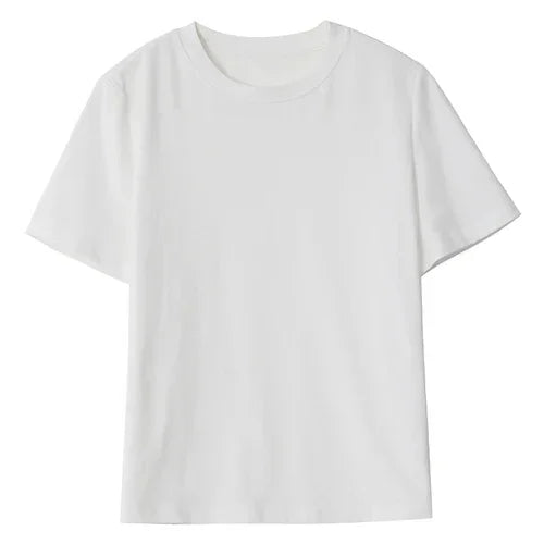 T-shirt col rond blanc classique