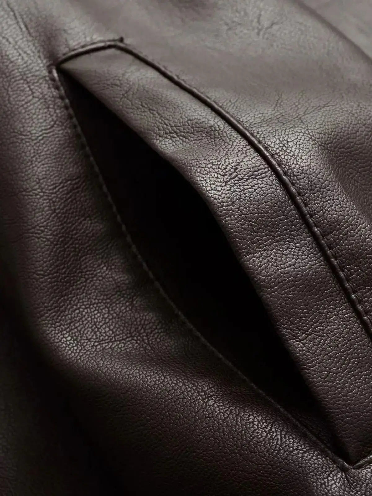 Bomber oversize à col chemise marron