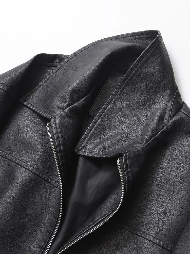 Veste courte oversize à zip noir