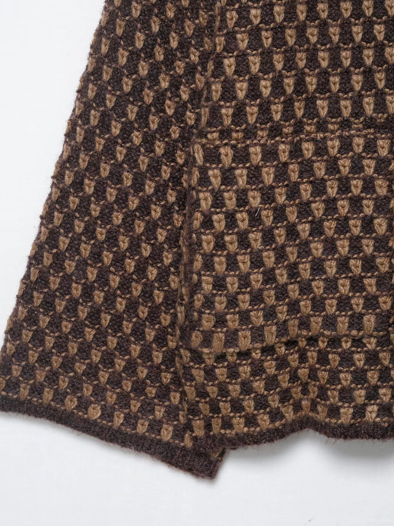 Gilet oversize à col large marron