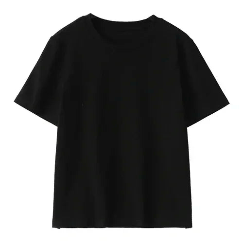 T-shirt basique à col rond noir