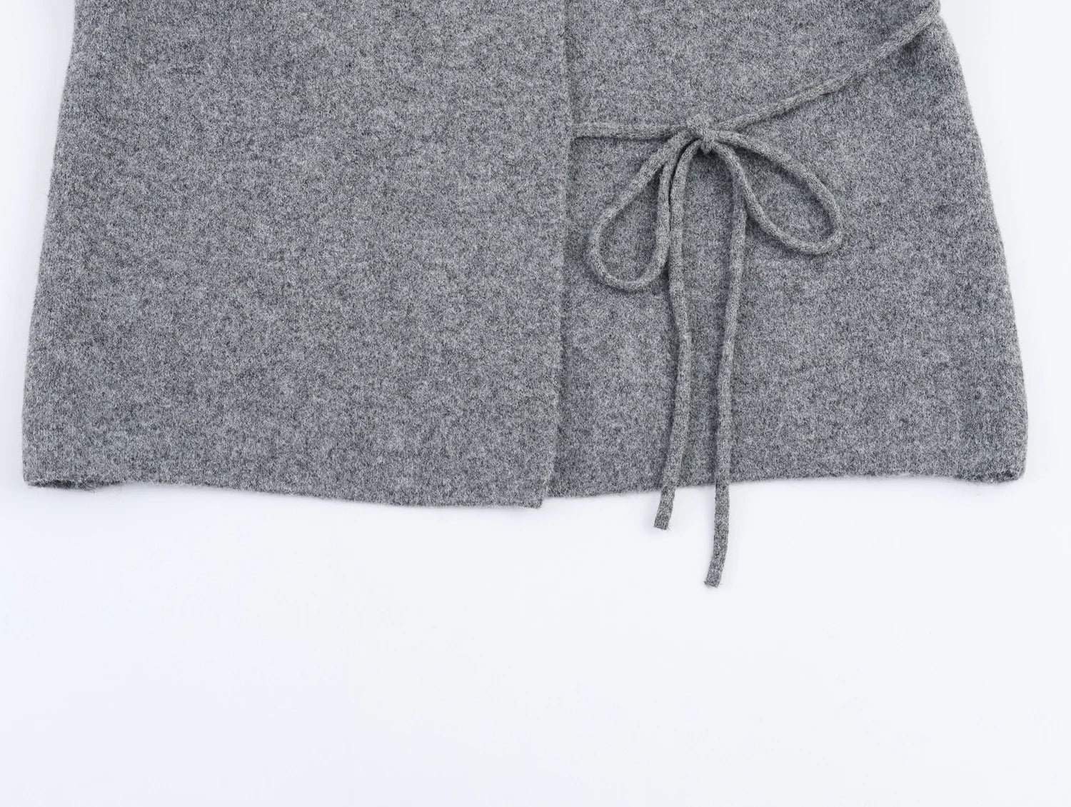 Gilet court à manches kimono gris