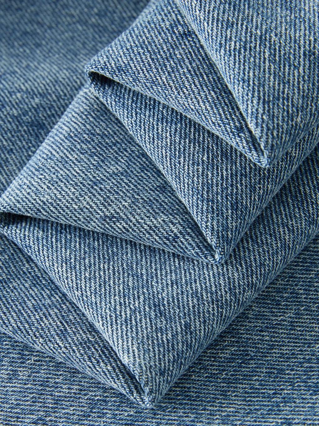 Jean droit taille haute bleu denim