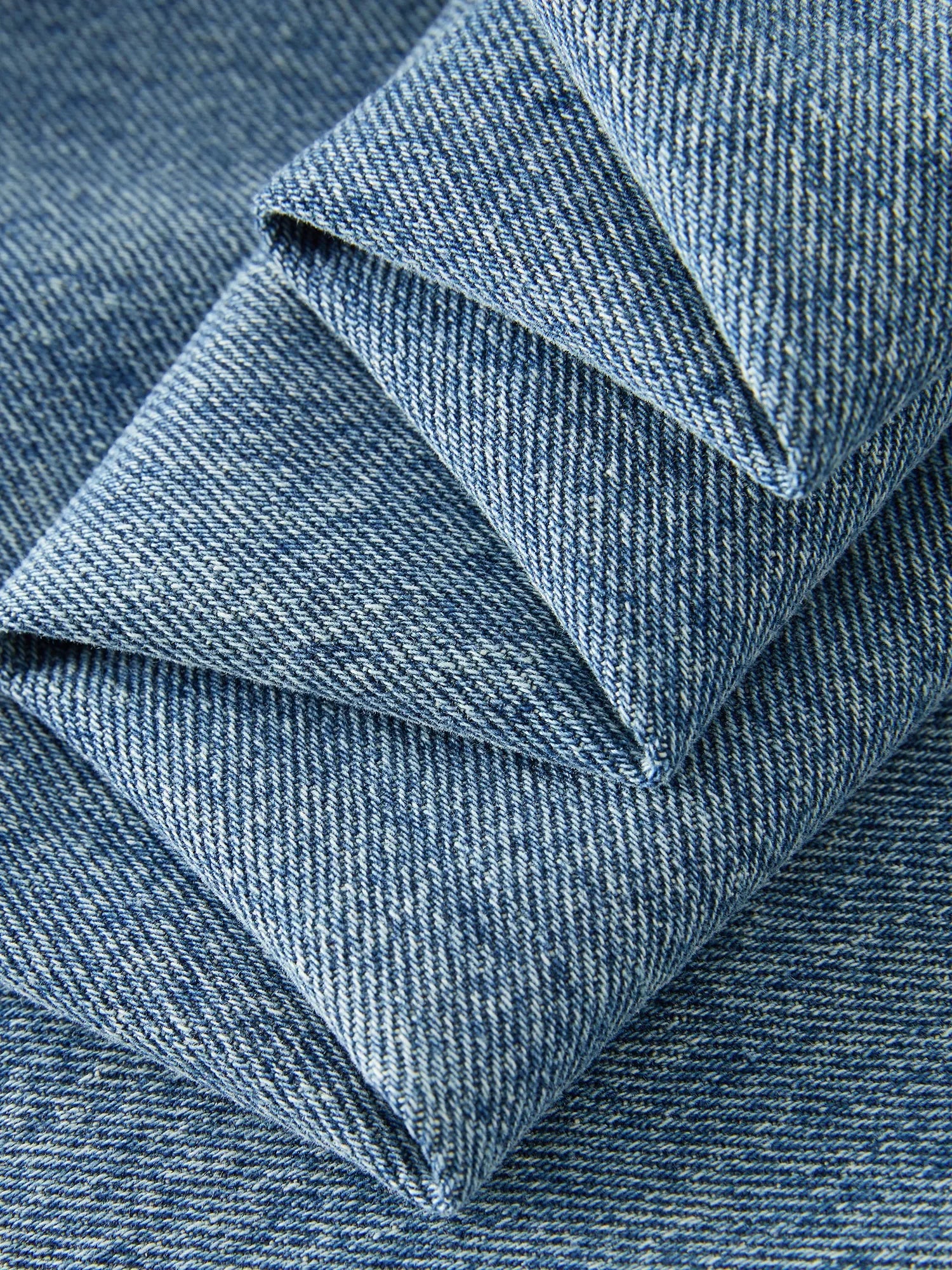 Jean droit taille haute bleu denim
