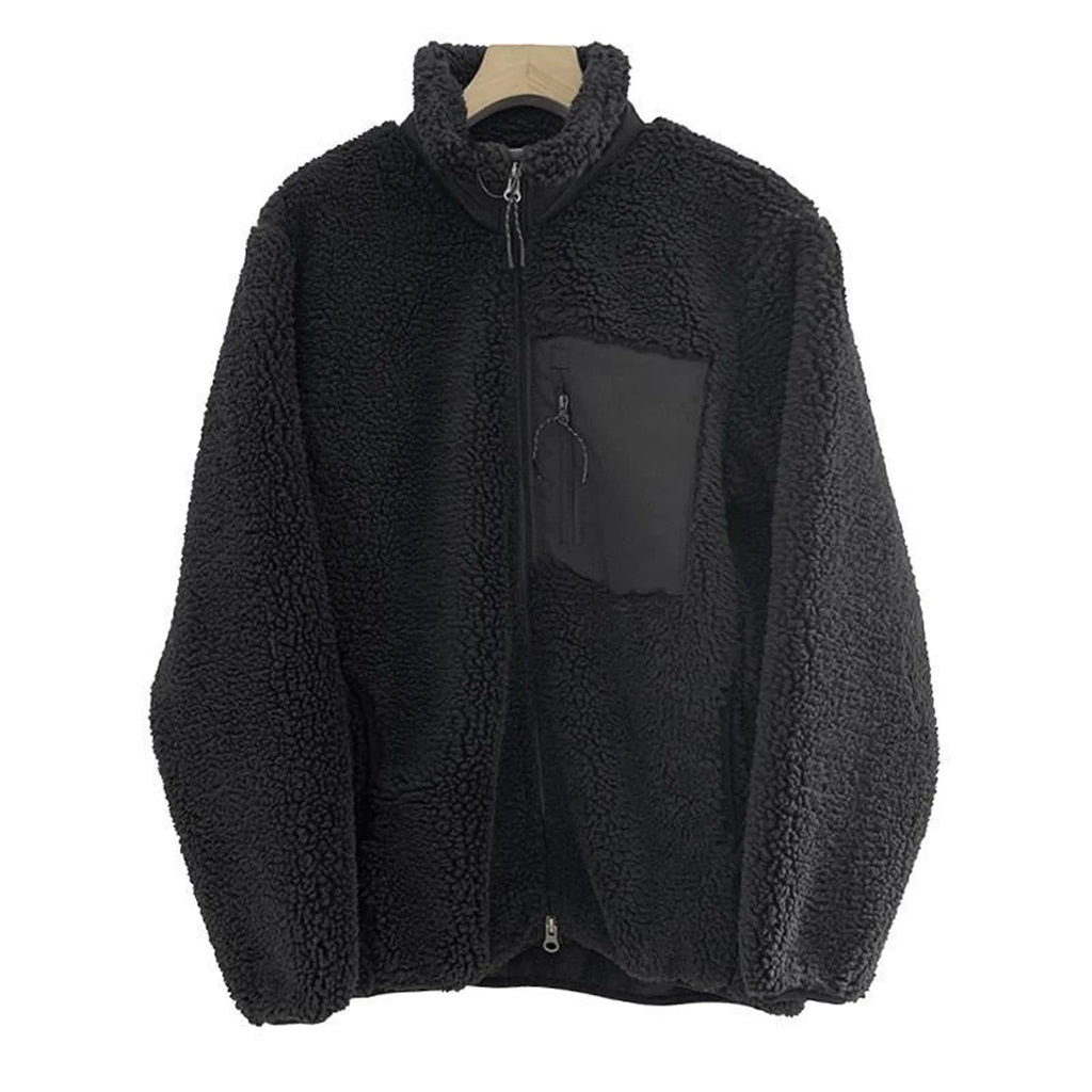 Veste zippée oversize à col montant noir