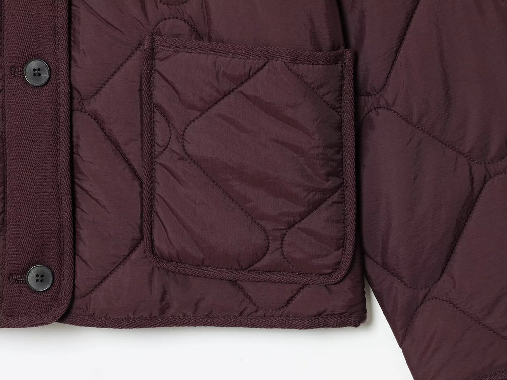 Veste matelassée à poches bordeaux