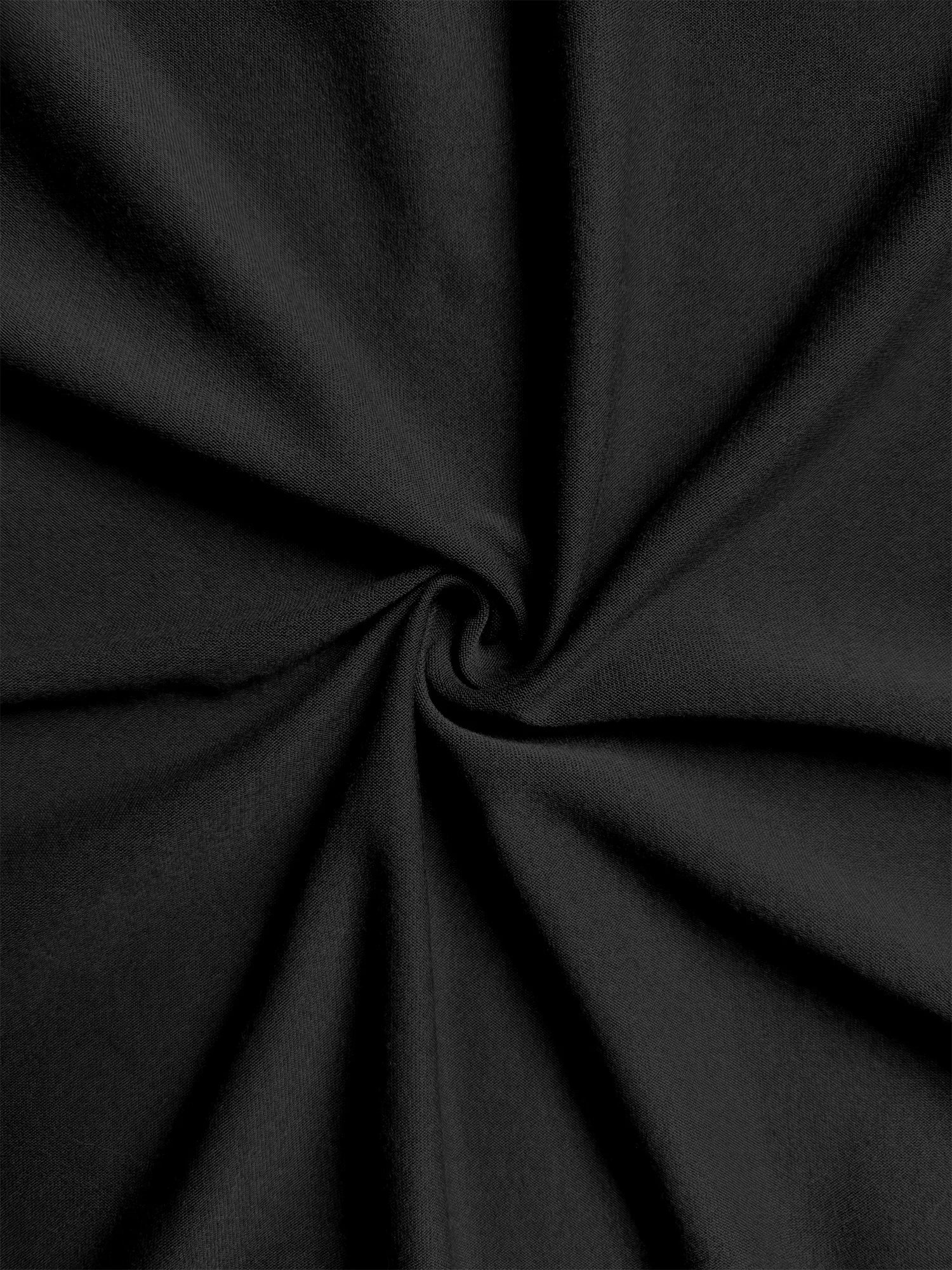 Jupe midi taille haute évasée noire