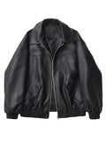 Veste courte oversize à zip noir