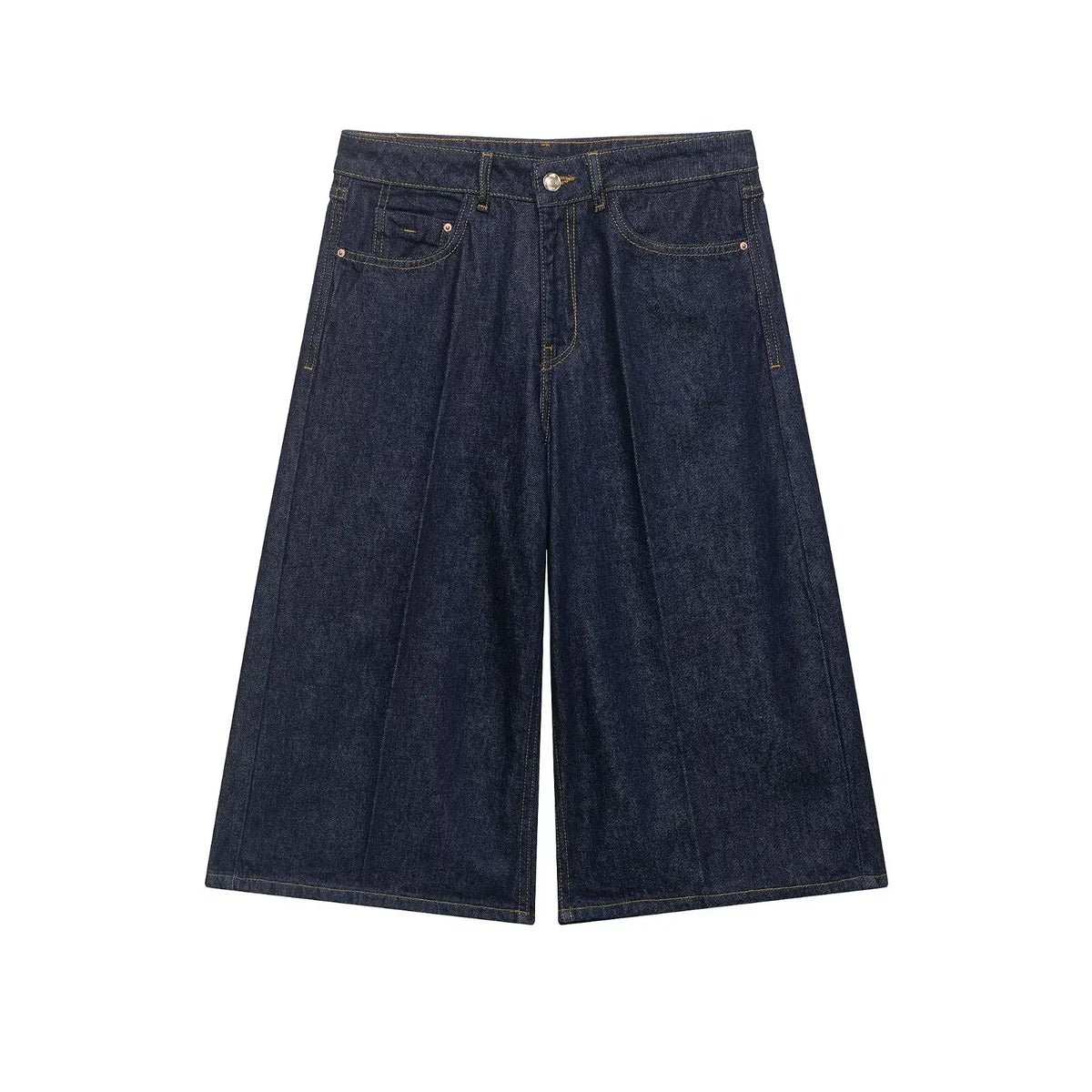 Jean culotte large bleu denim