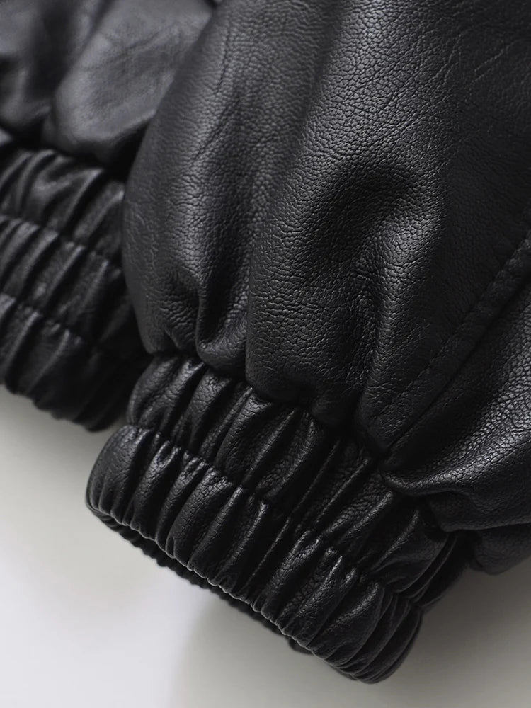 Veste courte oversize à zip noir