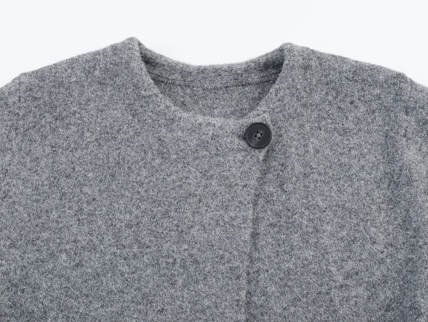 Gilet court à manches kimono gris