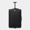 Valise cabine souple noire, face studio gris
