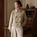 Willshela Women Fashion Khaki Double Breasted Short Trench Jacket Vintage Notched Neck Long Sleeve Female Chic Lady Coat Outfits, éditorial