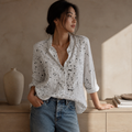 Elegant Cotton Linen Shirts Women Casual Solid Button Lapel Blouses Shirts Spring Summer Long Sleeve Loose Tops Tunic Blusas, éditorial