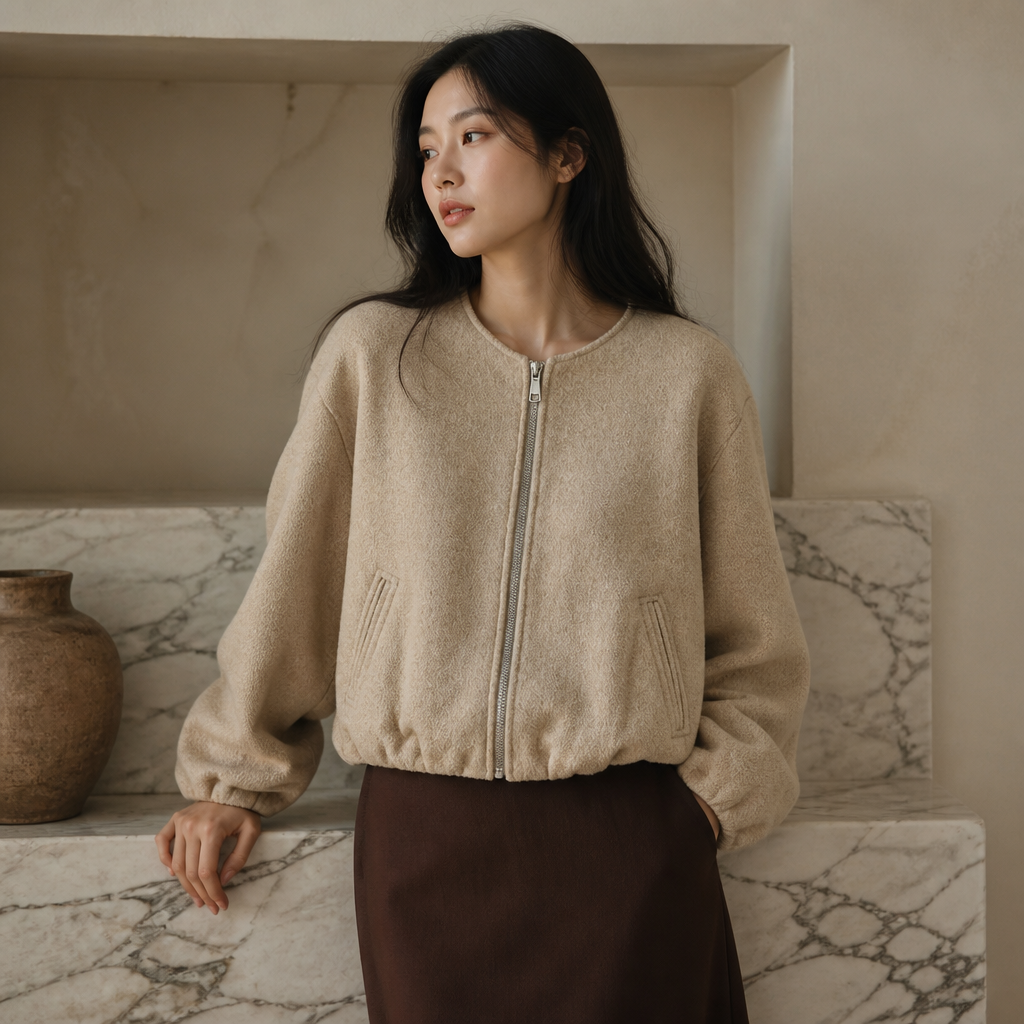 MUJER Red Zipper Bomber Jackets for Women Soft Cropped Jackets Woman 2025 Long Sleeve Woman's Sports Jacket New in Outerwears, éditorial