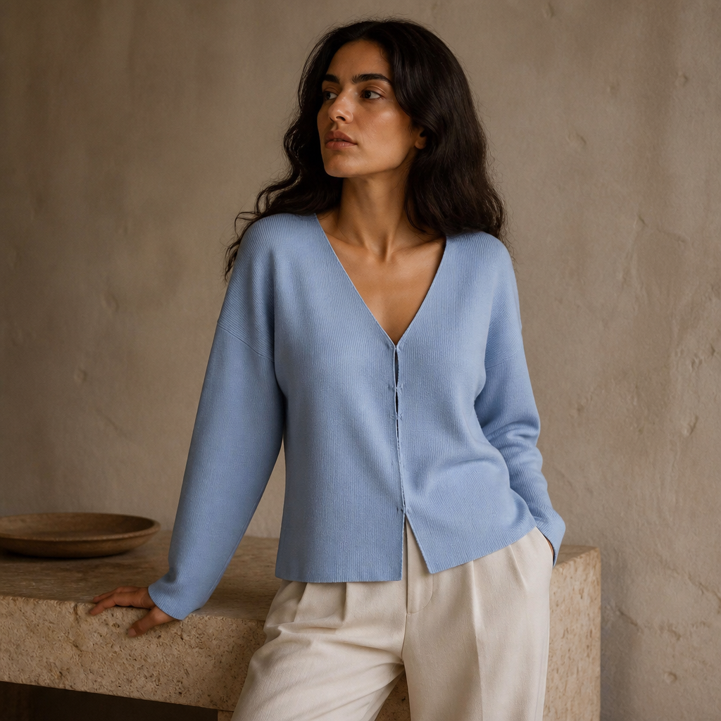 Willshela Women Fashion Solid Single Breasted Knitted Sweater Vintage V-Neck Long Sleeves Female Chic Lady Outfits, éditorial