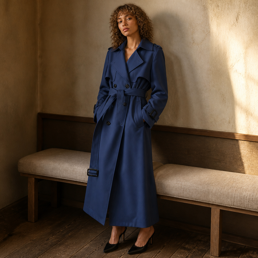 Women Fashion Trench New Coat Spring Autumn Korean Long Sleeve With Belt Jackets Solid British Style Coats Women's Chic Outwear, éditorial