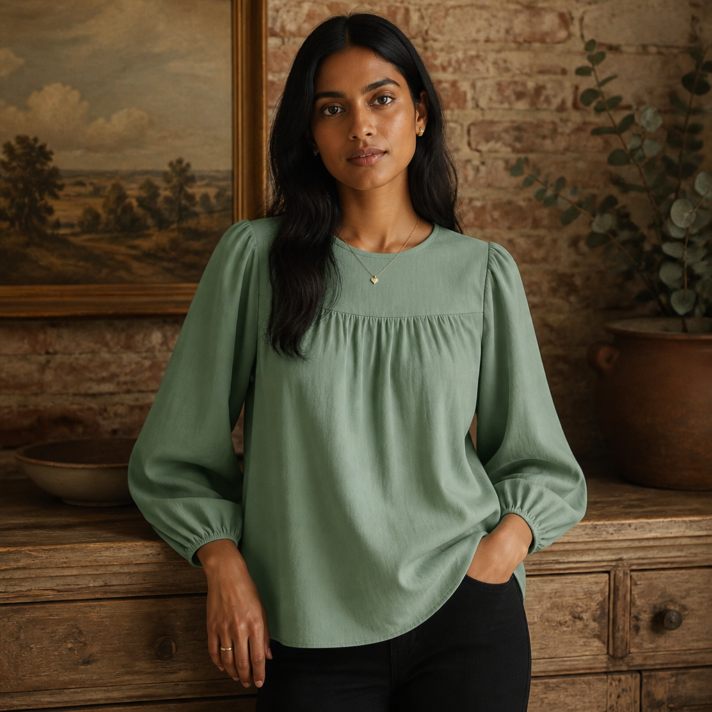 Plus Size 5XL ZANZEA Women Blouse Vintage Lantern Sleeve Fashion Tops Casual Loose 3/4 Sleeve Tunic Elegant Office Solid Blusas, éditorial