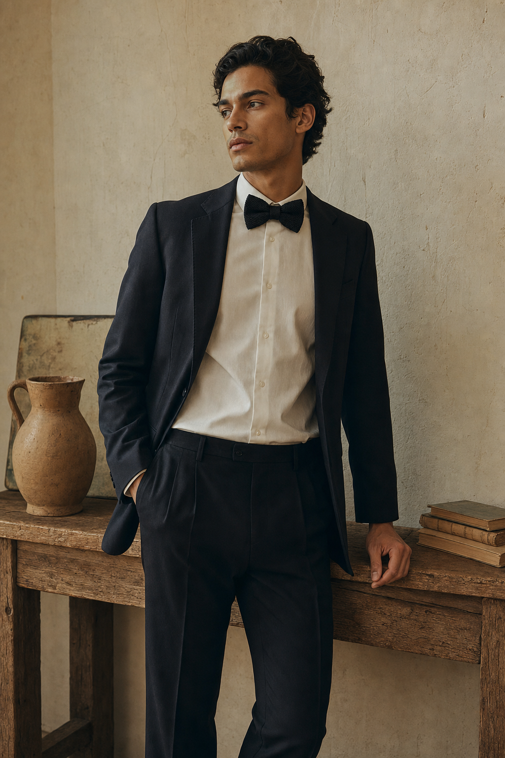 Handmade Knitted Bow Ties For Men Women Solid Color British Style Casual Bowknot Suit Dress Neckties Cravat Knitting Wool Bowtie, éditorial