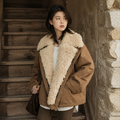 CHIC VEN Women Coats Streetwear Loose Casual New Retro Motorcycle Cotton Jacket Thick Warm Female Overcoat Autumn Winter 2026, éditorial