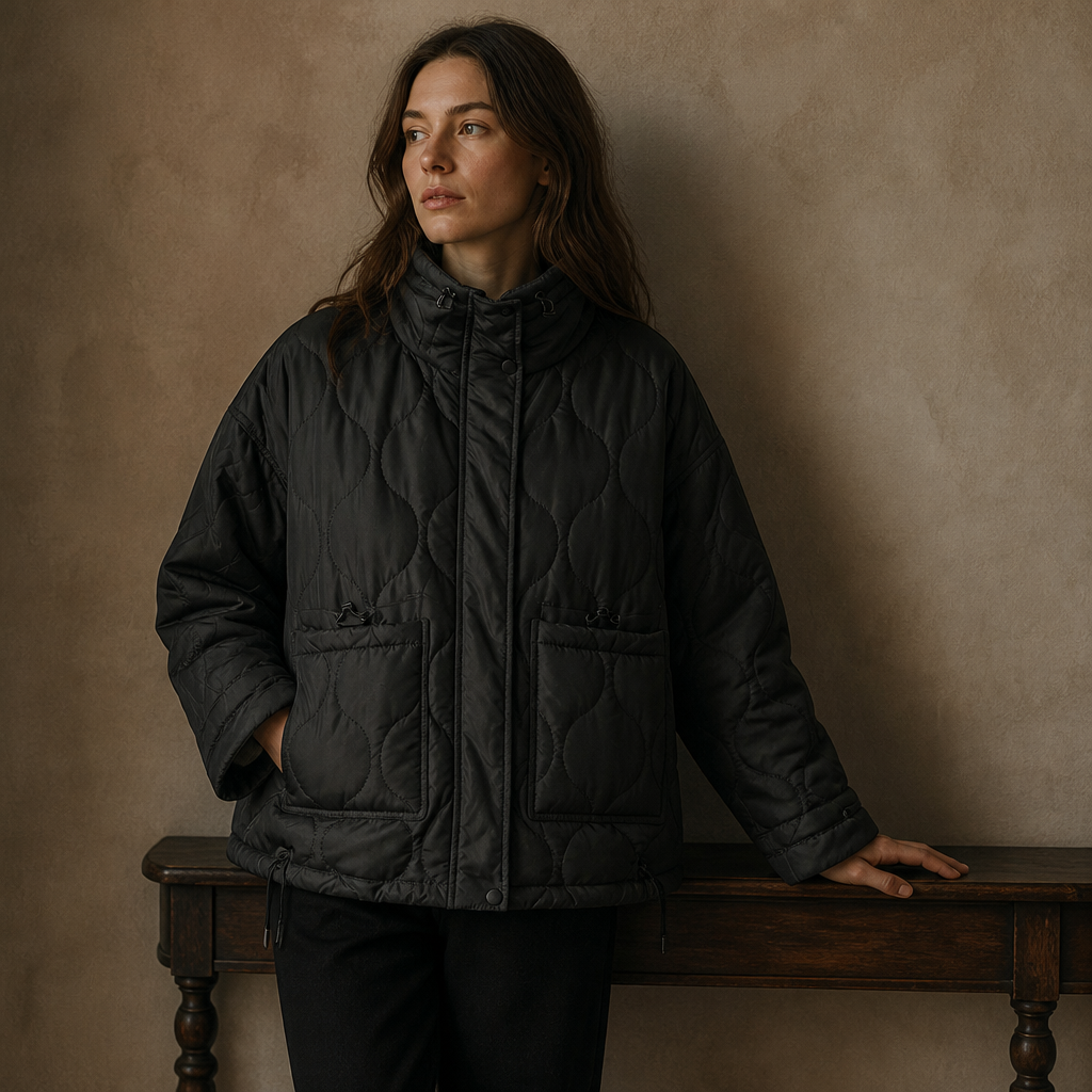 New Fashion Warm Cotton Jacket Fall and Winter Standing Collar Long Sleeve Front Zipper with Buttons Vintage Women's Jacket Hot, éditorial