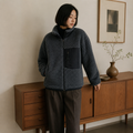 Men Or Women's Thermal Fleece Jacket Casual Top Winter Hiking Zipper Loose Windproof Pocket Stand Collar Warm Lamb Wool Coat, éditorial