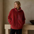 Men Or Women's Thermal Fleece Jacket Casual Top Winter Hiking Zipper Loose Windproof Pocket Stand Collar Warm Lamb Wool Coat, éditorial