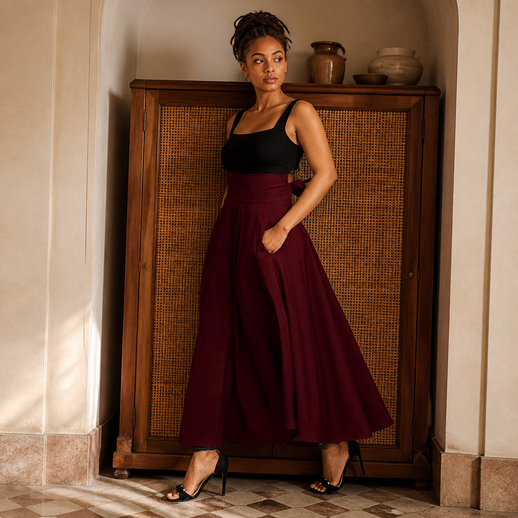 TC Big Swing Half Skirt Professional Wear High Waist Bow Elegant and Thin Design High Quality Suitable for Office Multi Occasion, éditorial