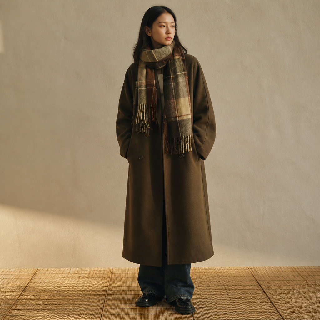CHIC VEN Women Long Double-sided Woolen Coats Retro Loose Female Overcoat Double Breasted Ladies Windbreak Autumn Winter 2026, éditorial