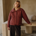 Fdey autumn and winter new women's clothing women's stand-up collar quilted casual cotton coat loose large pocket jacket, éditorial