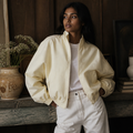 Women Classic Puff Sleeve Bomber Coats Casual Solid Color Stand Collar Zip Up Oversized Jackets 2026 New Lady Daily Streetwears, éditorial