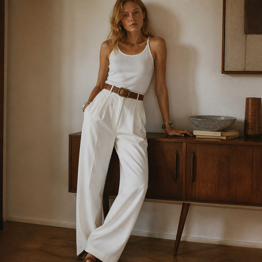 Women High Waist Pleated Wide Leg Suit Pants Loose Straight Office Trousers Solid Color Elegant Floor Length Casual Streetwear, éditorial