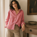 Casual Long Sleeve Cotton Linen Loose Women's Blouse Elegant Solid Vintage Harajuku Button Up Shirt Streetwear Oversized Tops, éditorial