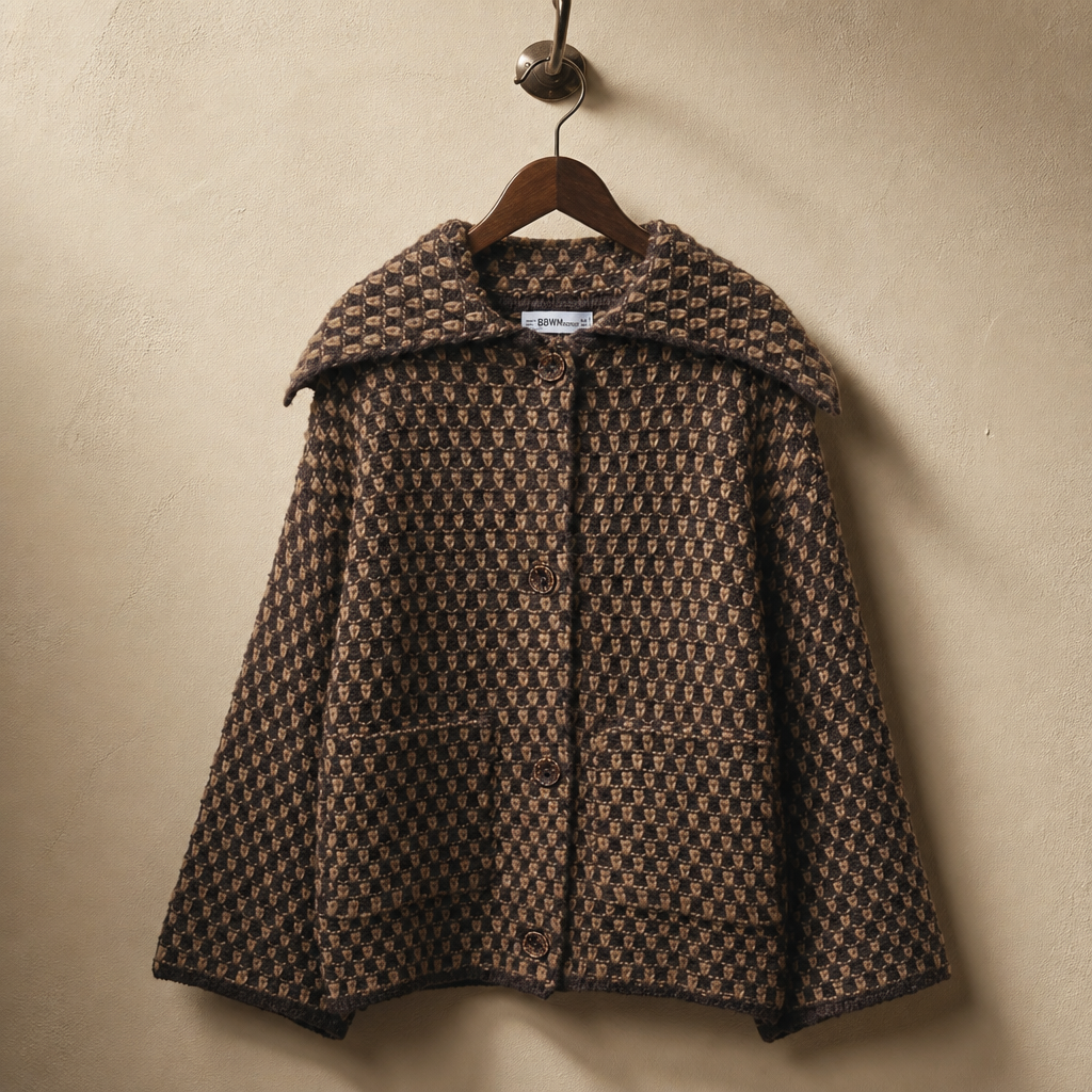 Korean style women's autumn and winter 2025 new loose and slimming casual knitted cardigan temperament jacket, isolé
