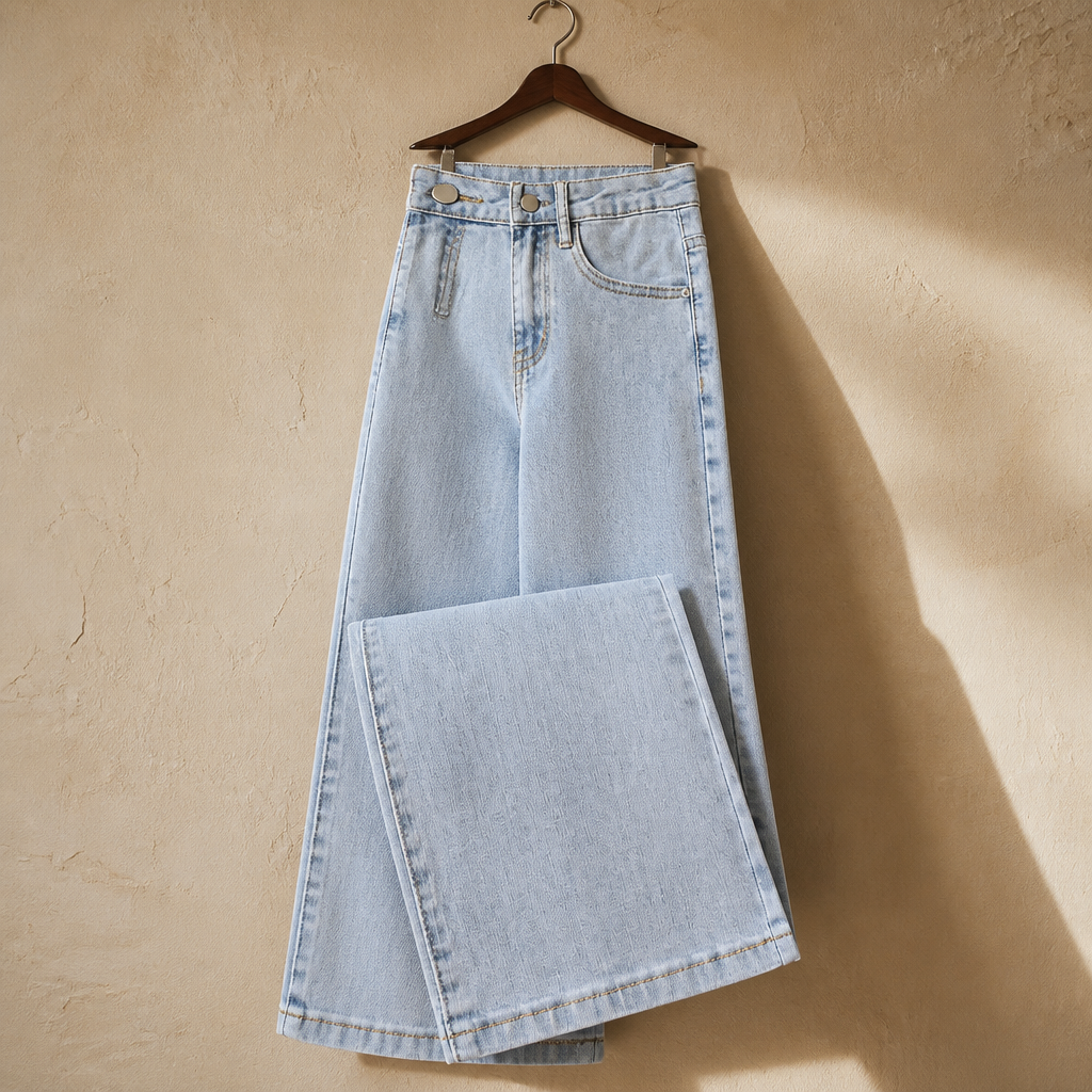 2025 Fashion Stretch Jeans Women's High-waist Straight Pants Spring Autumn Vintage Denim Casual Trousers Lady Ankle-length Jeans, isolé