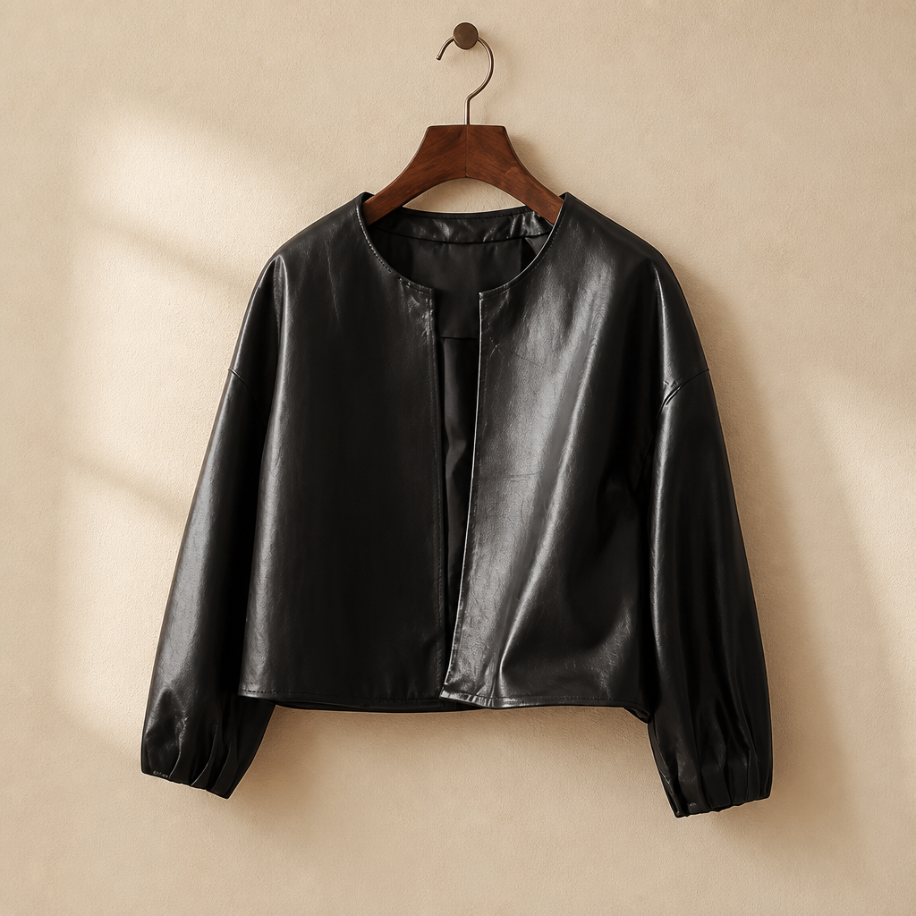 High Quality PU Leather Jackets Women Spring Autumn Short Simple Coat Female Women Jacket Femme, isolé