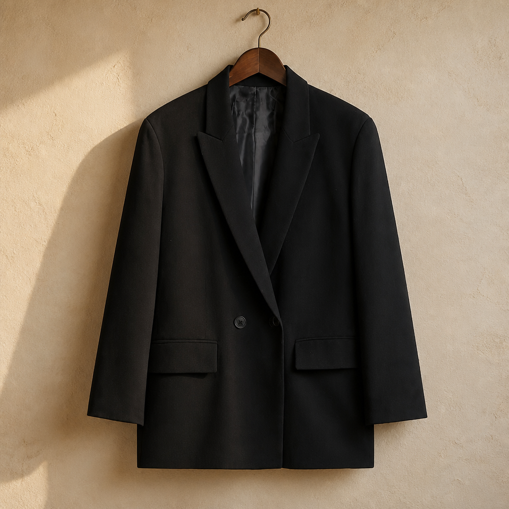 HXAO Women's Black Blazer New In Jackets Office Casual Long Blazer Woman Spring 2025 Long Sleeve Oversized Solid Blazer 088, isolé