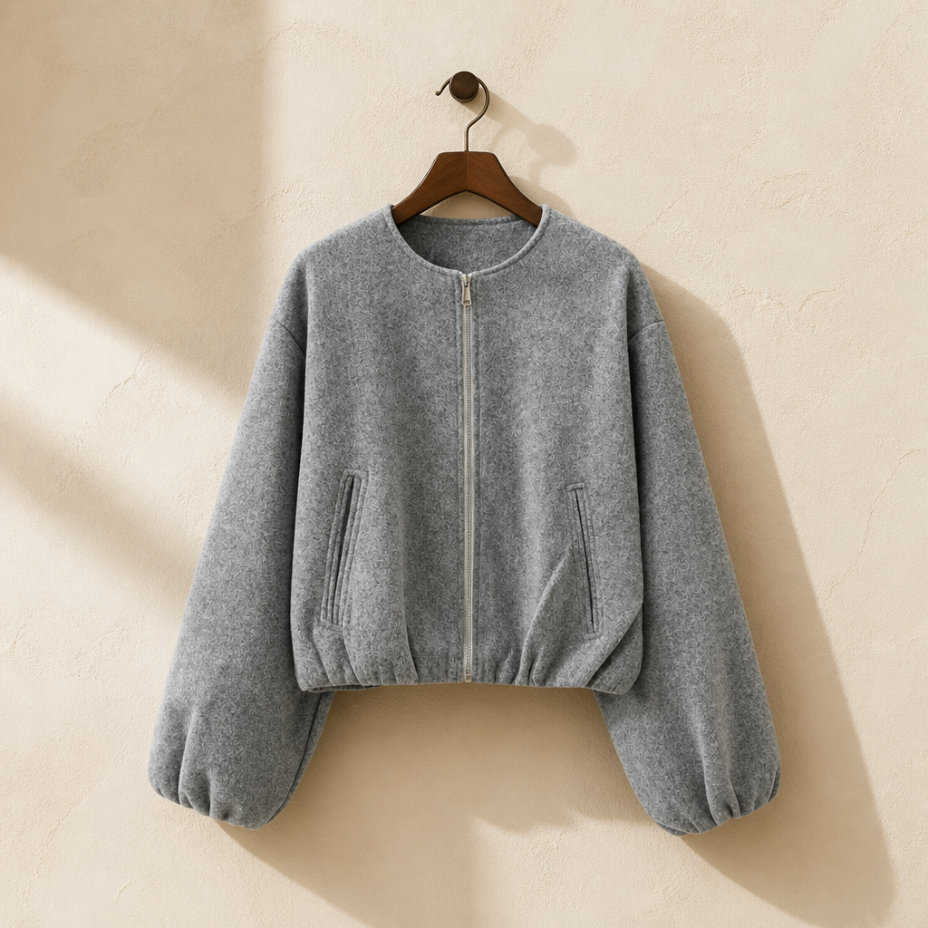MUJER Red Zipper Bomber Jackets for Women Soft Cropped Jackets Woman 2025 Long Sleeve Woman's Sports Jacket New in Outerwears, isolé