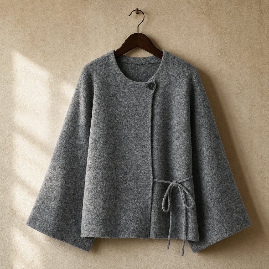 2025 Winter New Product Lazy Style Retro Kimono Style Knitted Open Sleeve Coat cardigan Coat for Women, isolé
