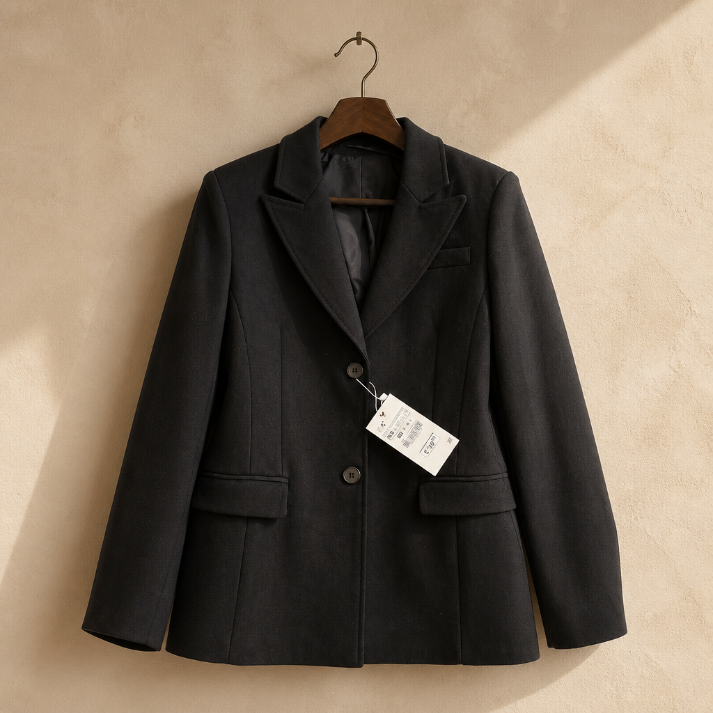 ZW Series Shoulder Padded Slim Fit Suit Jacket for Women ETJ 2025 New Collection with Waist Cinching Design Casual Suit Jacket, isolé
