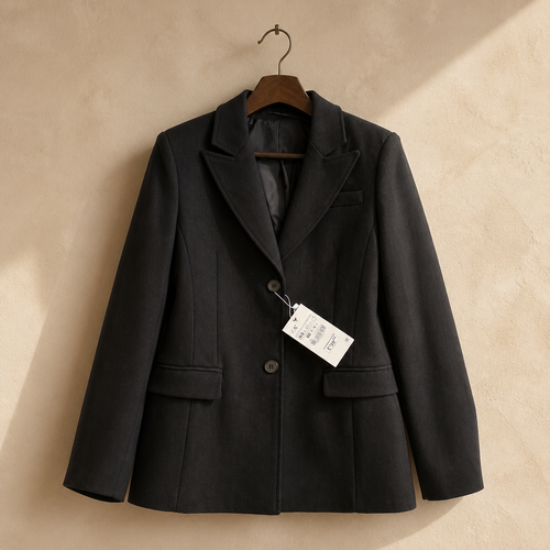 ZW Series Shoulder Padded Slim Fit Suit Jacket for Women ETJ 2025 New Collection with Waist Cinching Design Casual Suit Jacket, isolé