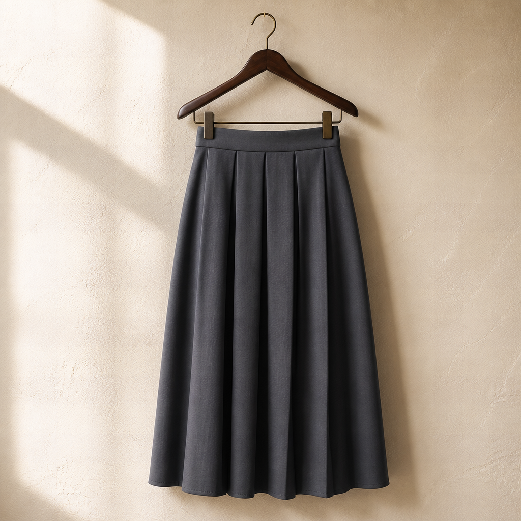 Modest Skirts for Women Korean Style Long Black Skirt Women's Pleated Skirt Relaxation Long Skirts for Women Student, isolé
