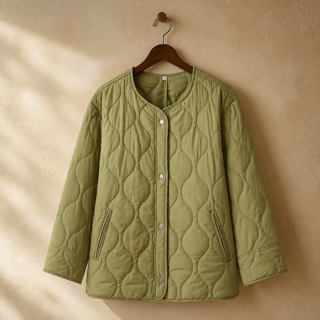 MUJER Black Quilted Jacket Women Padded Demi-season Jackets for Women Long Sleeve Winter Coat Female Outerwears Women's Jacket, isolé