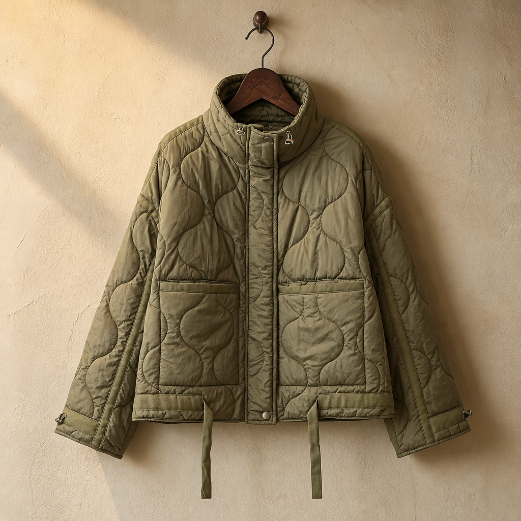 Padded Coat American Retro High Neck Parkas Warm Woman Winter Coats Winter Parkas For Women Elegant Luxury Women's Coat, isolé