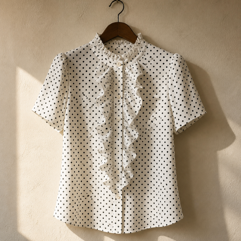 Temperament Loose Woman Shirt Fashion Casual Blouse Elegant short Sleeve Woman Shirt Holiday Weekend Top, isolé
