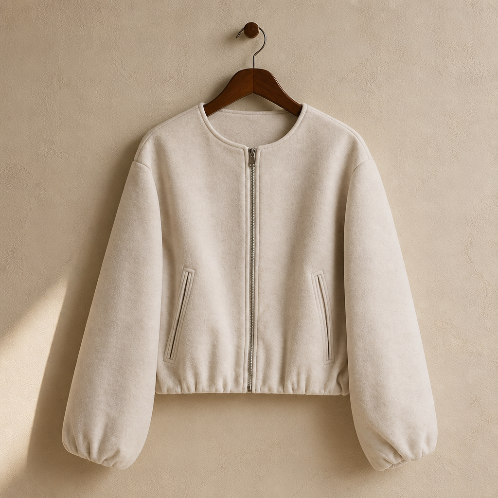 MUJER Red Zipper Bomber Jackets for Women Soft Cropped Jackets Woman 2025 Long Sleeve Woman's Sports Jacket New in Outerwears, isolé