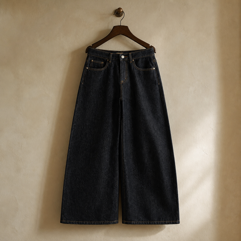 TOYOUTH Women Denim Jeans 2025 Autumn New loose Curved Banana Wide Leg Pants, isolé