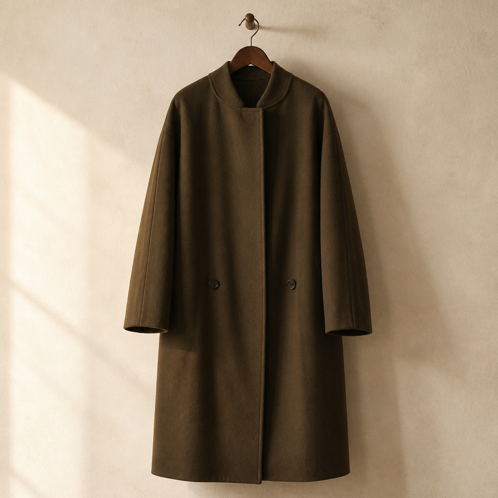CHIC VEN Women Long Double-sided Woolen Coats Retro Loose Female Overcoat Double Breasted Ladies Windbreak Autumn Winter 2026, isolé