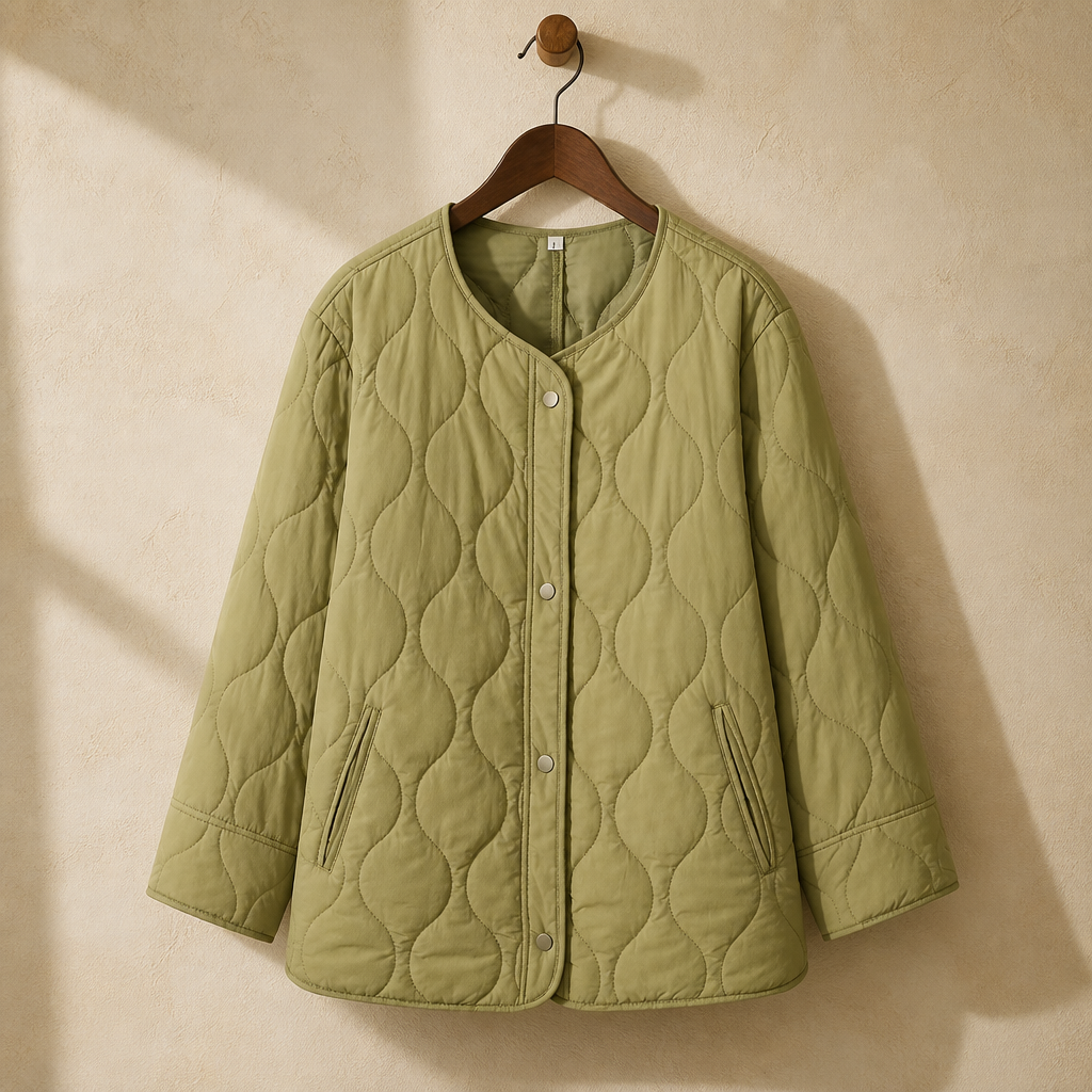 MUJER Black Quilted Jacket Women Padded Demi-season Jackets for Women Long Sleeve Winter Coat Female Outerwears Women's Jacket, isolé